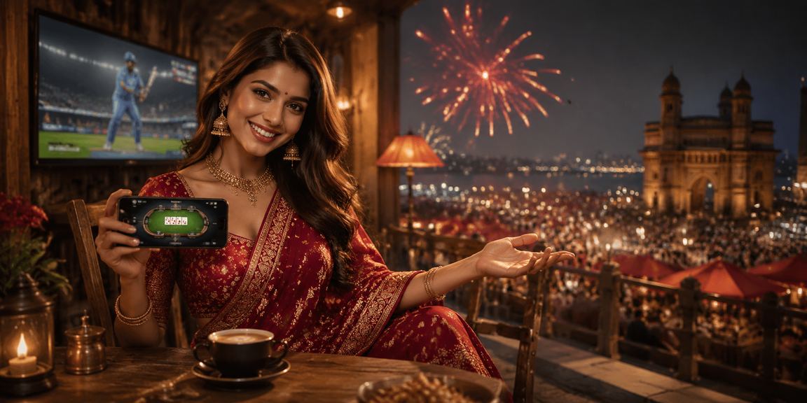 Excited cricket fans enjoying IPL season promotions in India